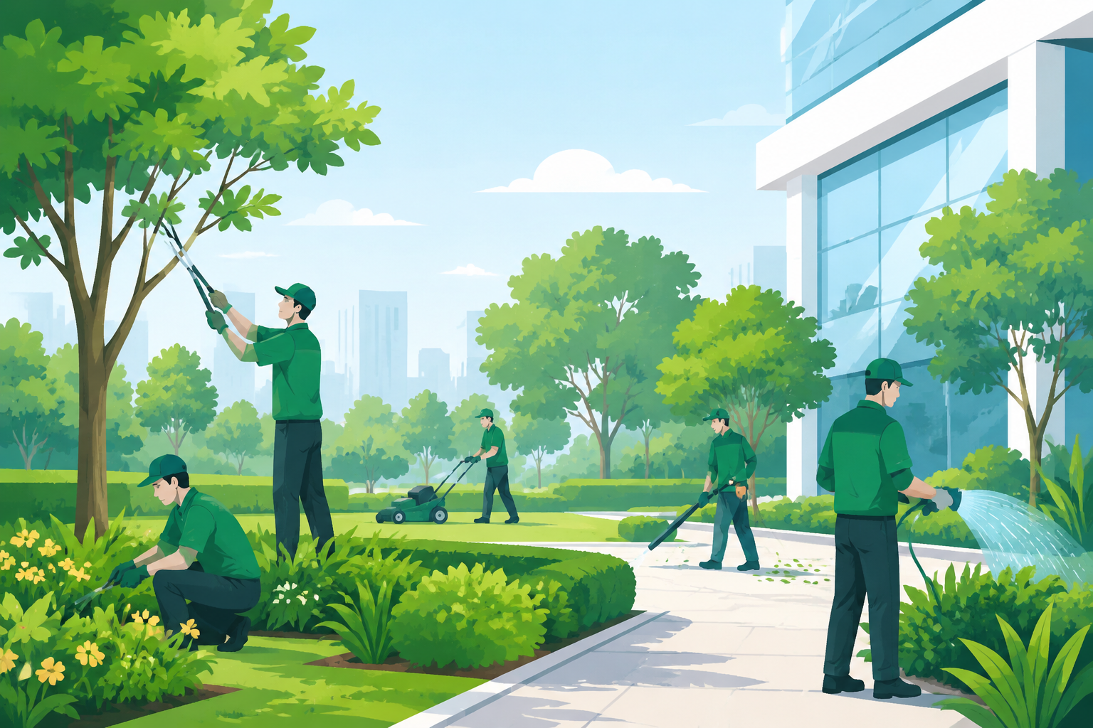 专业绿化养护公司的一天：他们到底在为你的植物做什么？