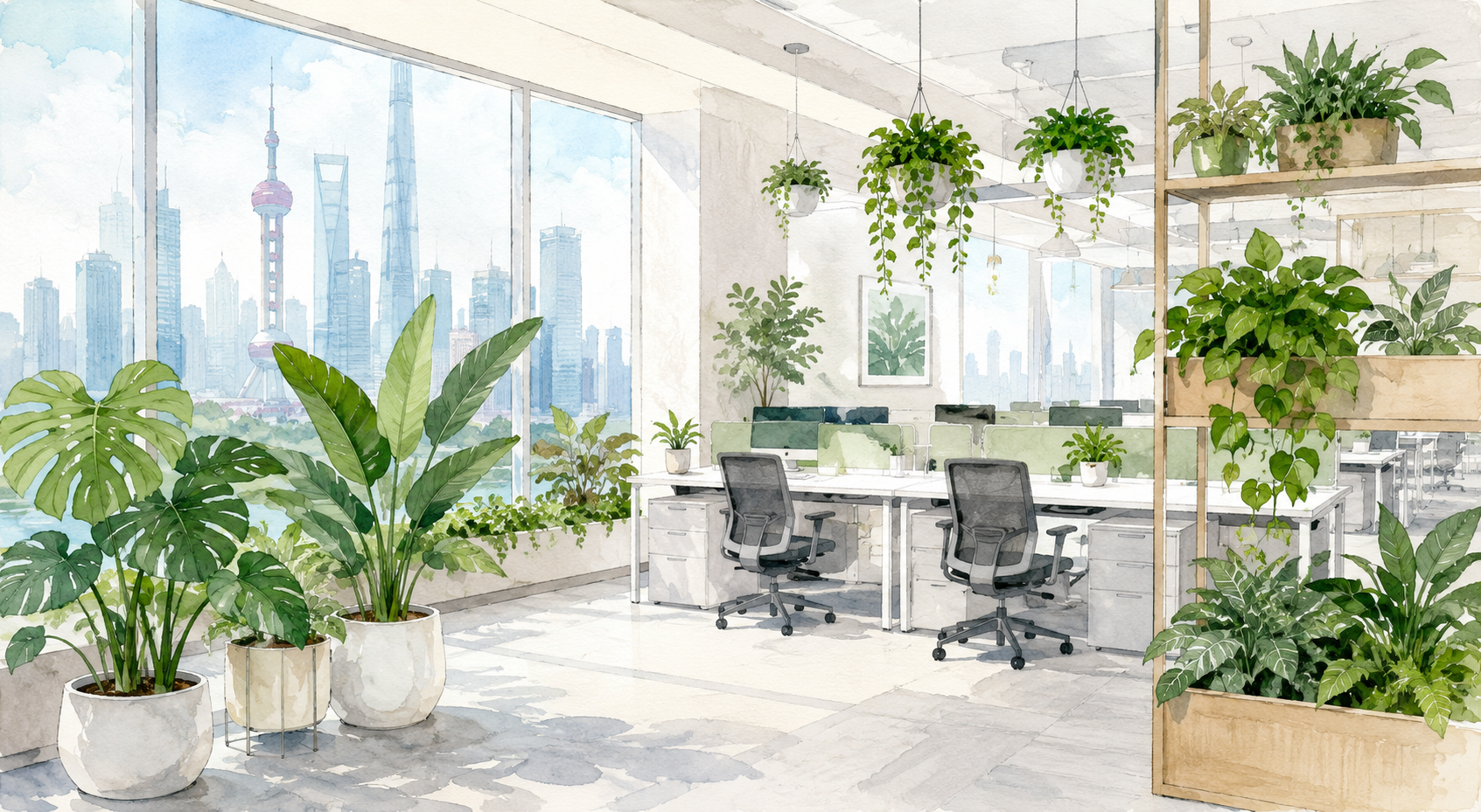 上海办公室绿植租赁公司怎么选？避坑攻略