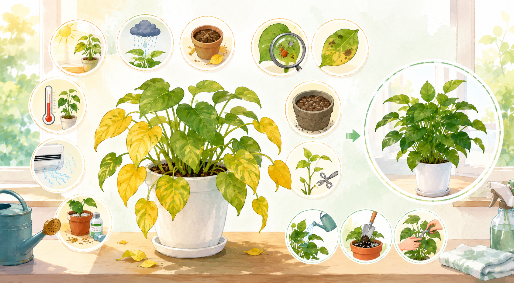 绿植黄叶的10大原因及挽救方法大全